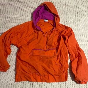 Vintage 90s Orange and Purple Hooded Jacket